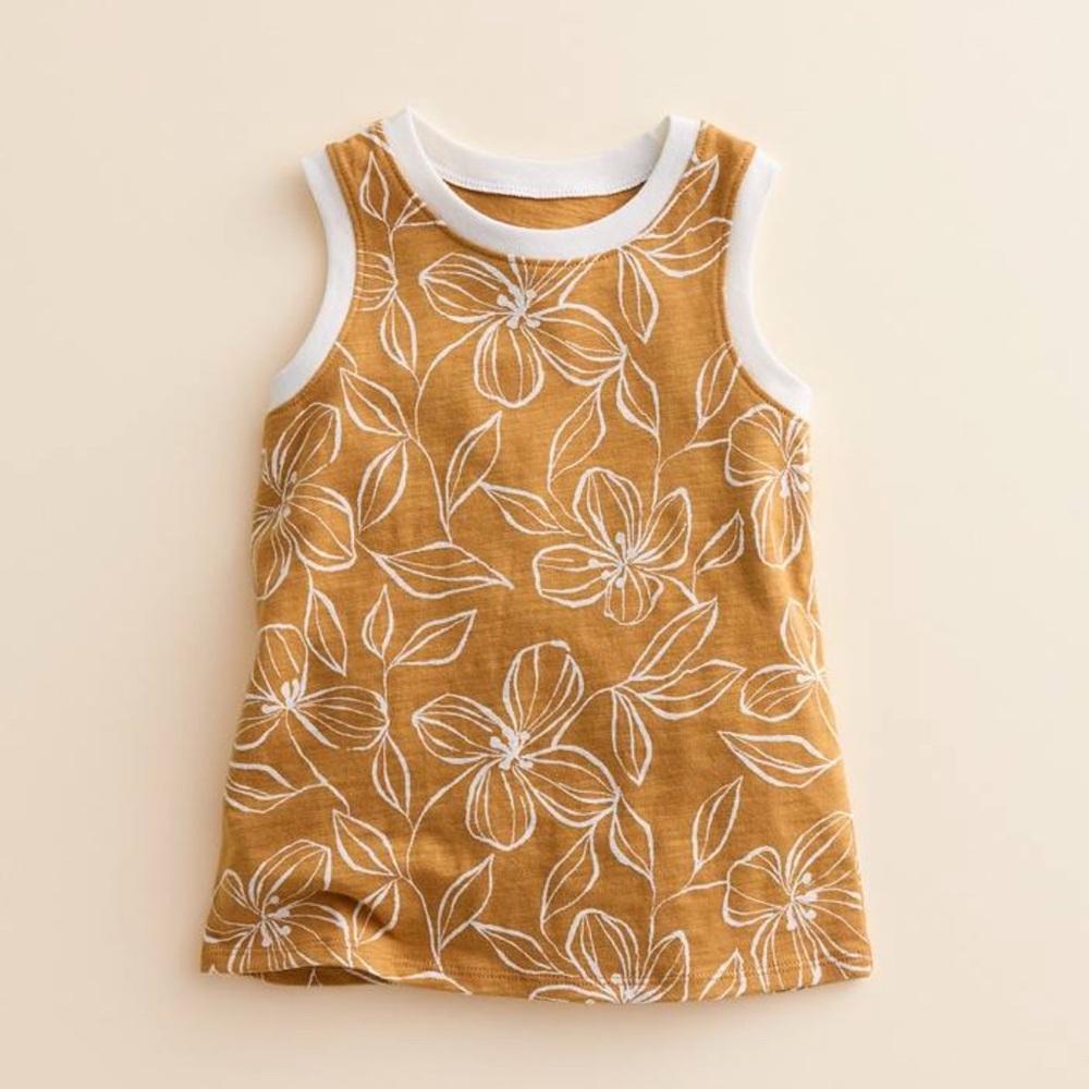 Baby Little Co. by Lauren Conrad Organic Muscle Tank - Caramel Flowers